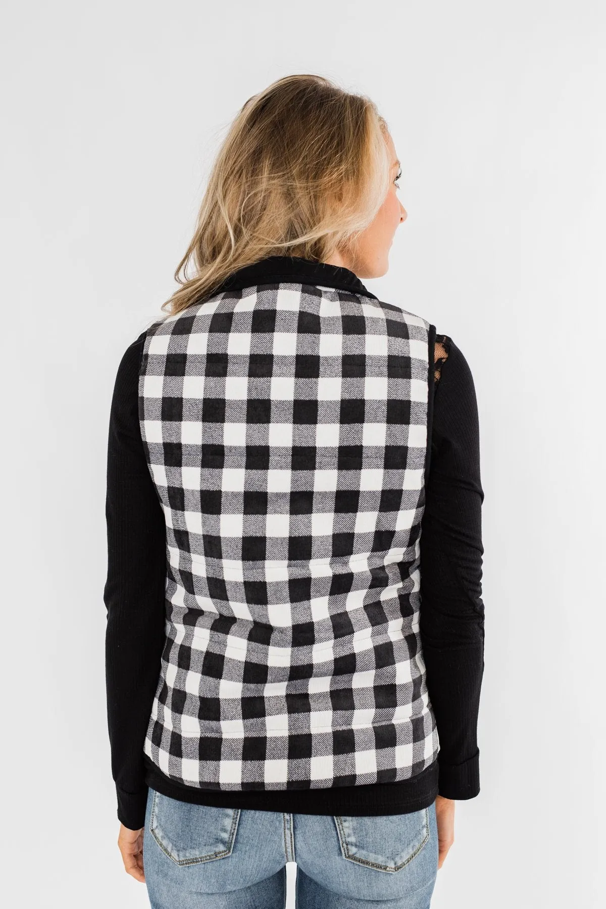 Keep It Cool Vest- White Buffalo Plaid