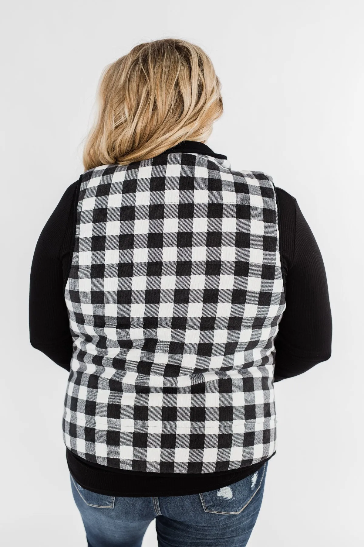 Keep It Cool Vest- White Buffalo Plaid