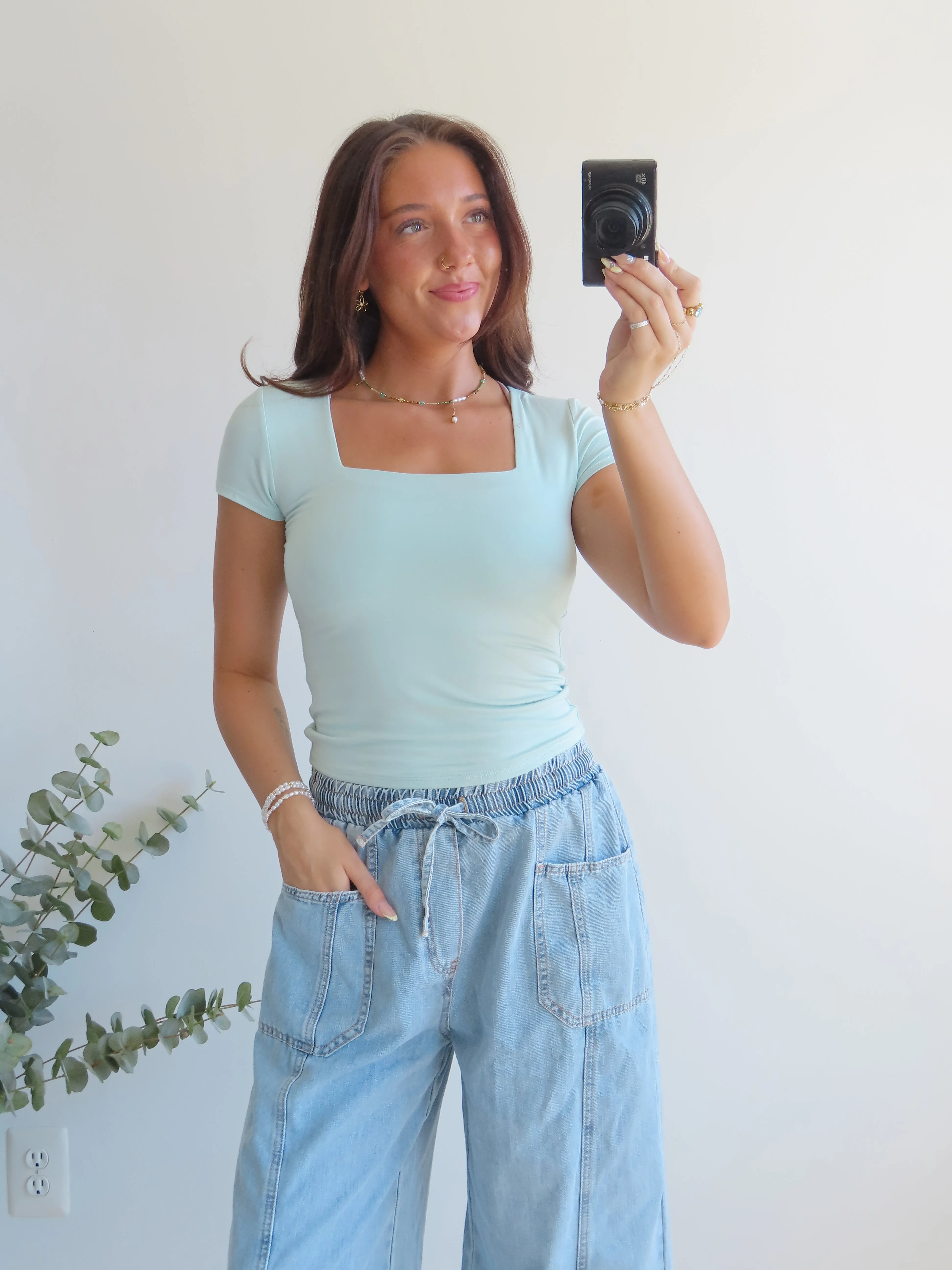 Keep It Simple Square Neck Top (2 Colors)
