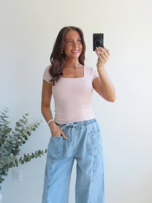 Keep It Simple Square Neck Top (2 Colors)