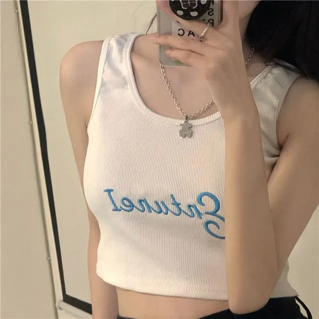 Korean Fashion Knitted Tank Top