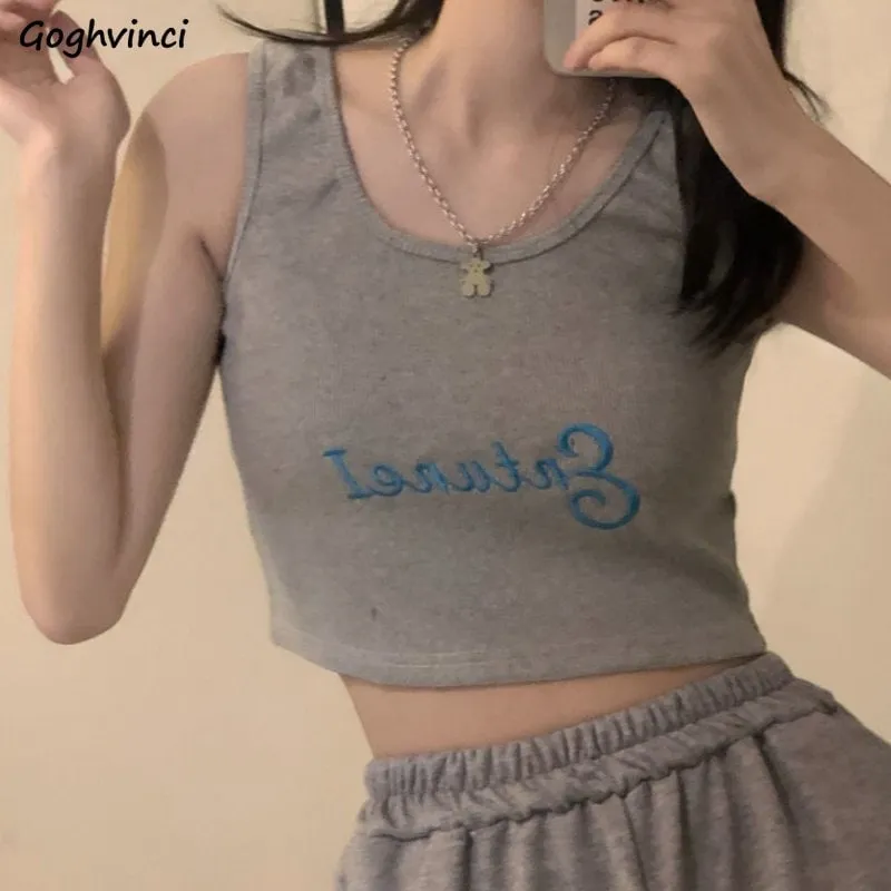 Korean Fashion Knitted Tank Top