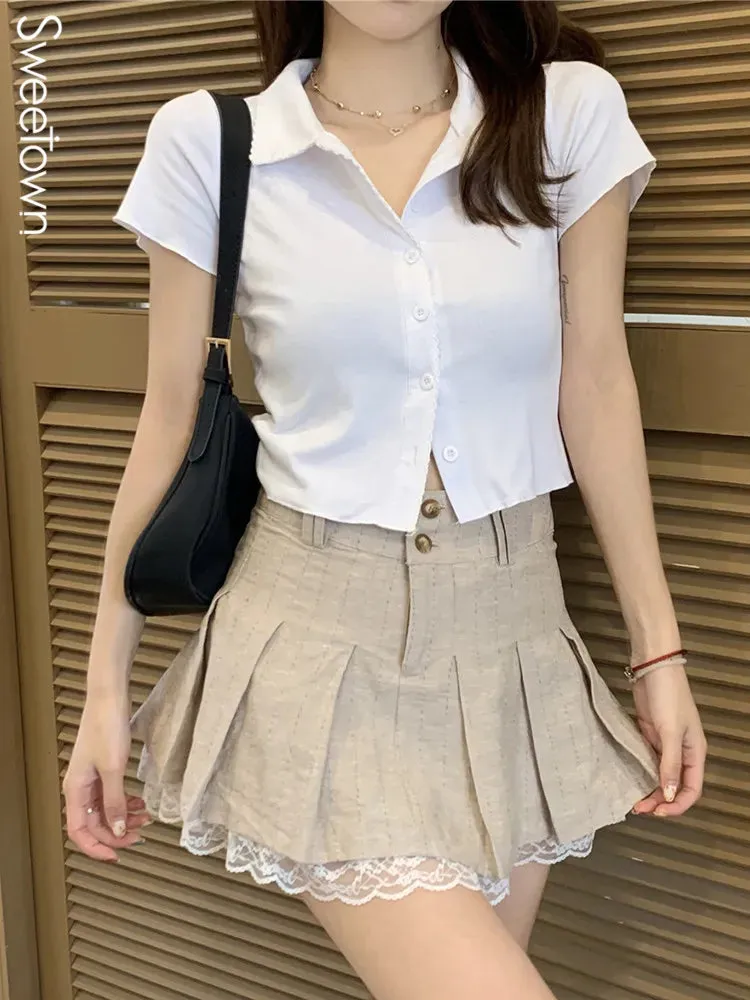 Korean Skirts Fashion Pleated