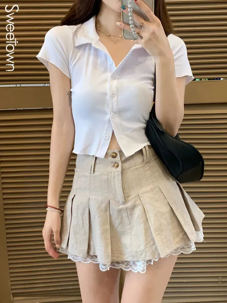 Korean Skirts Fashion Pleated