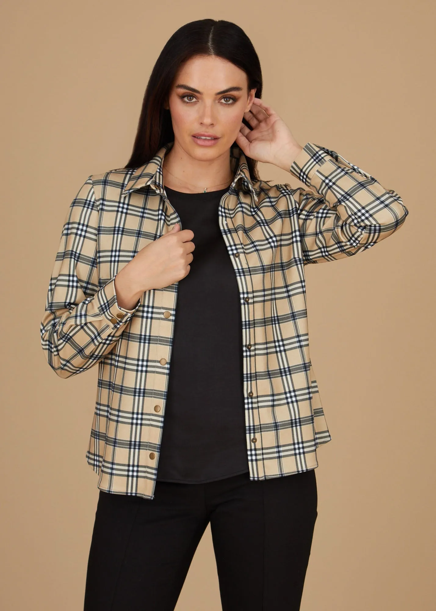 Kyle Snap Shirt - Bur Plaid: FINAL SALE