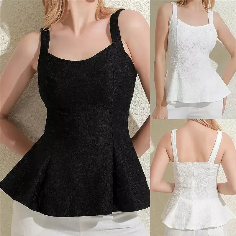 Lace Tank Tops Sexy Deep U Neck Slim Vest Shirts