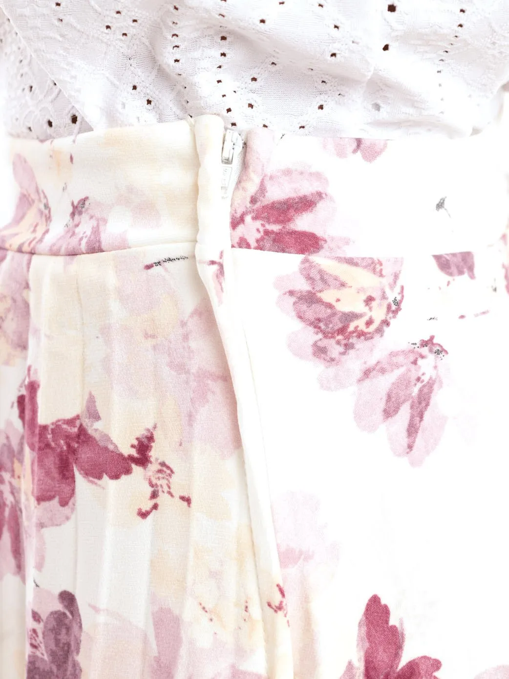 Ladies Asymmetrical Pleated Skirt
