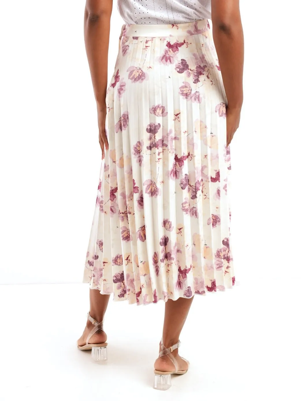Ladies Asymmetrical Pleated Skirt