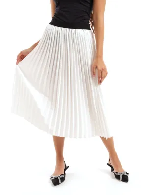 Ladies Pleated Skirt - Milk