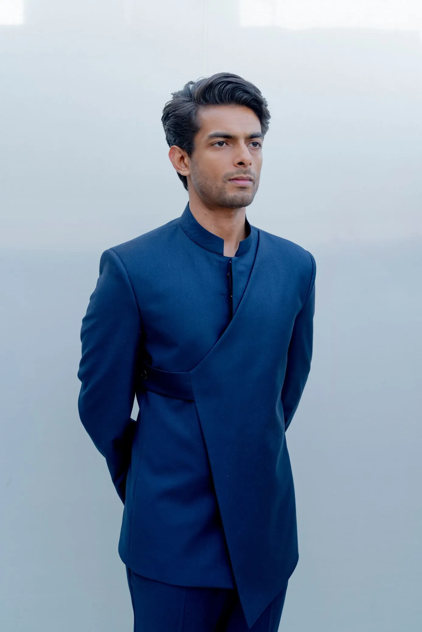 Lapis Lazuli - Dark Blue Indo Western Jacket Set