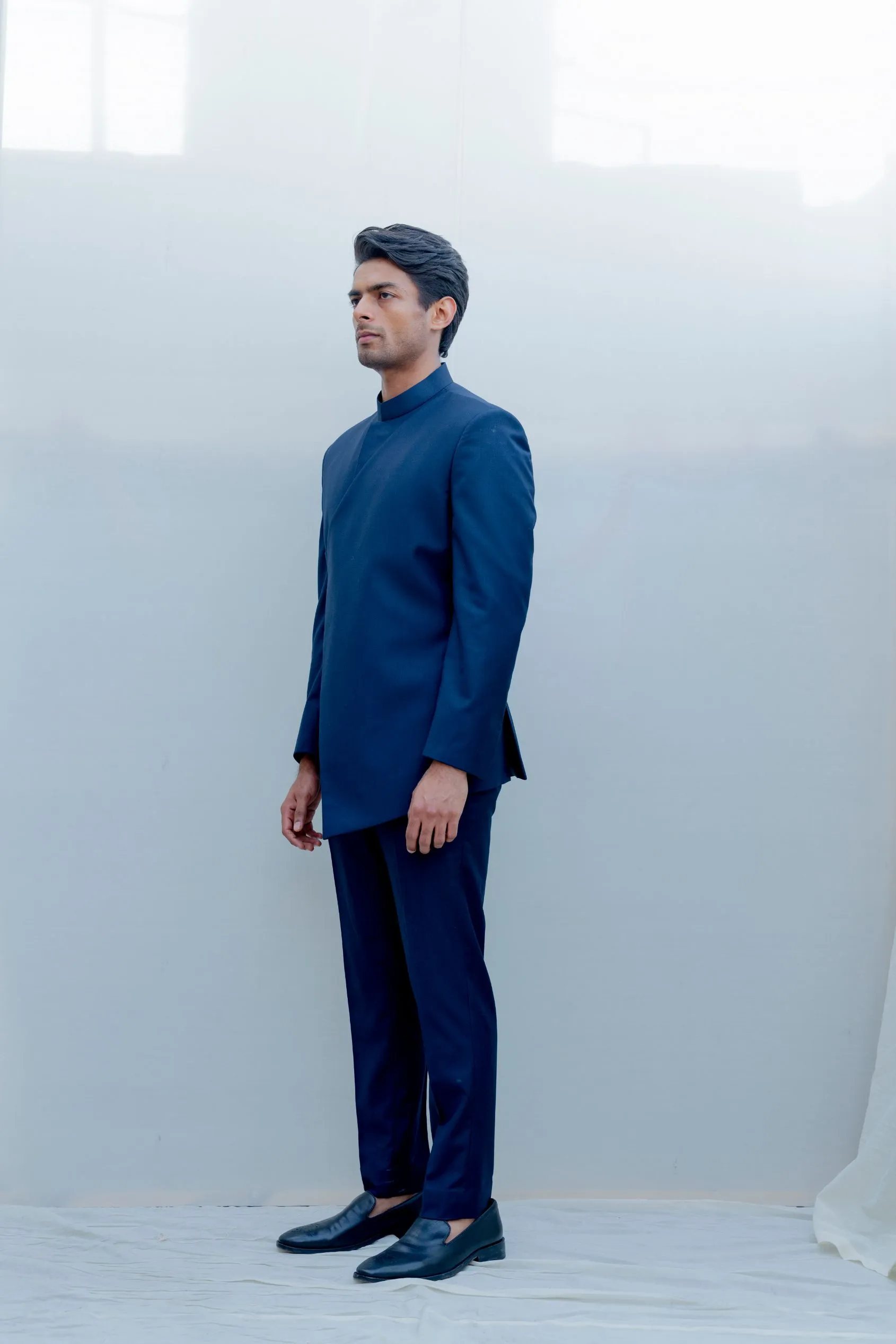 Lapis Lazuli - Dark Blue Indo Western Jacket Set