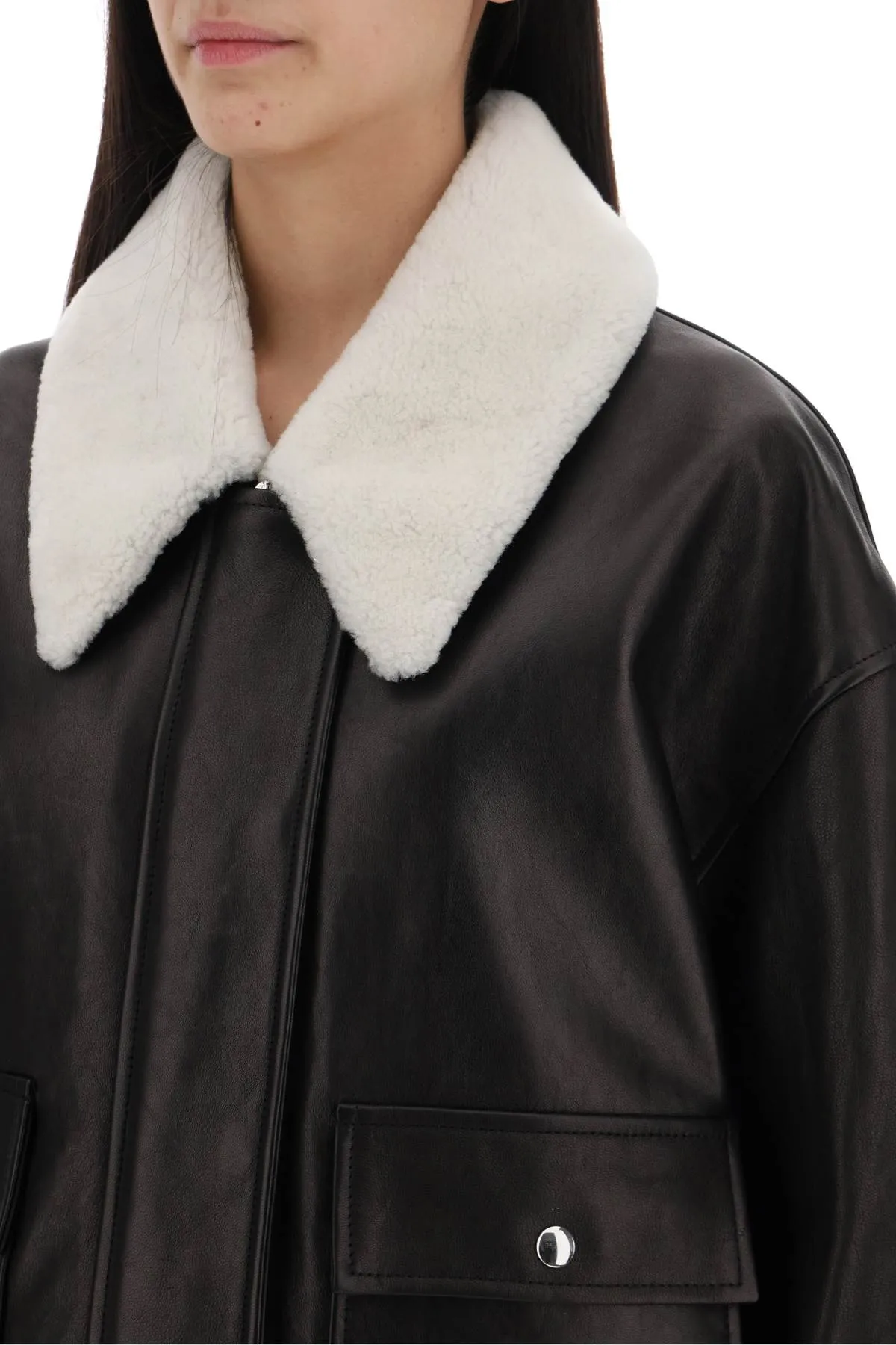 leather shellar jacket