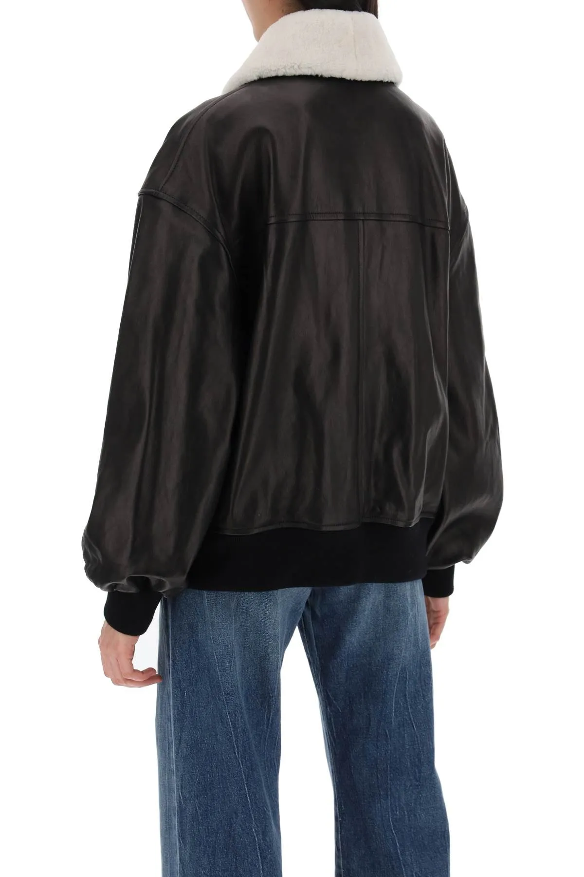 leather shellar jacket