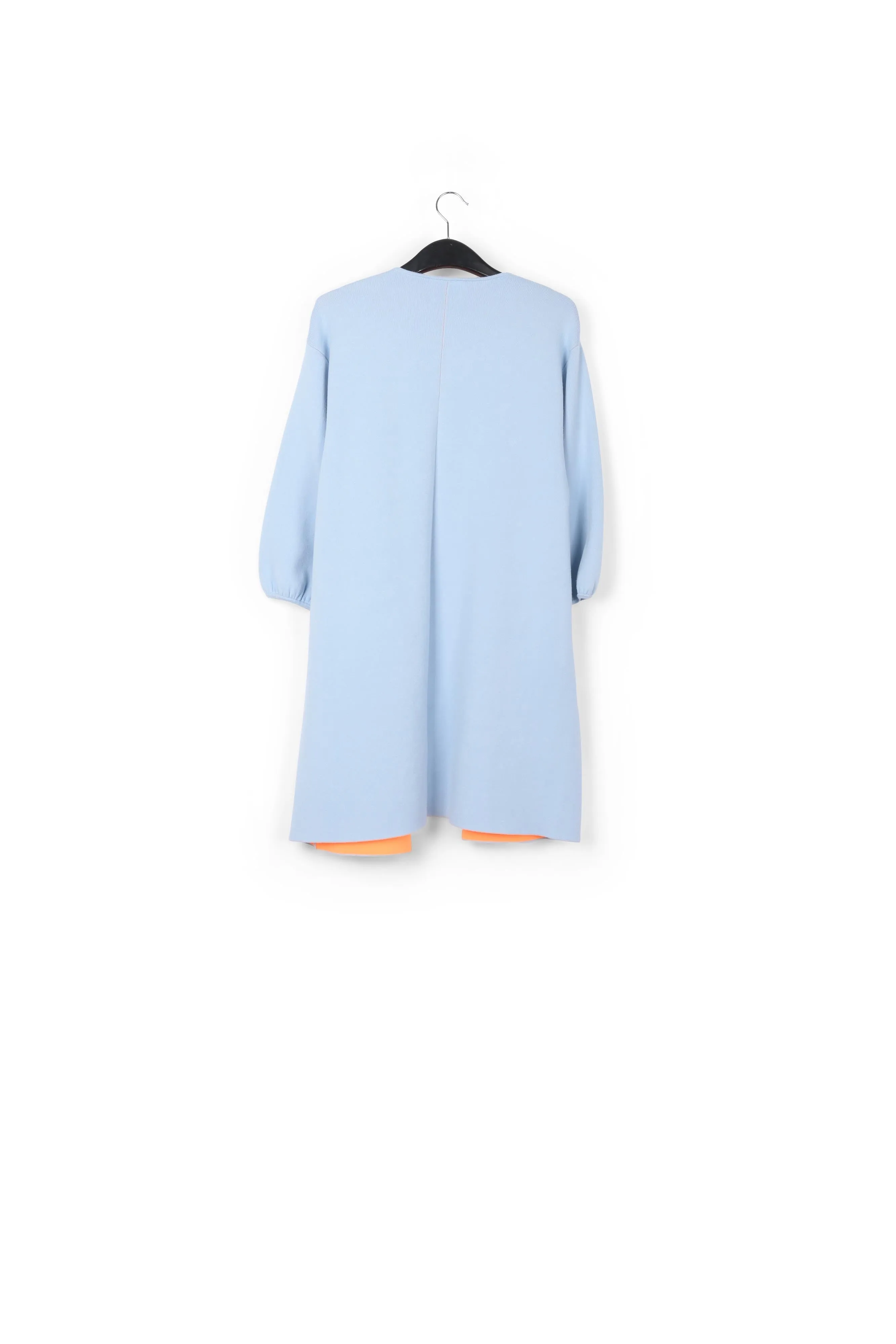 Light blue oversized knit coat