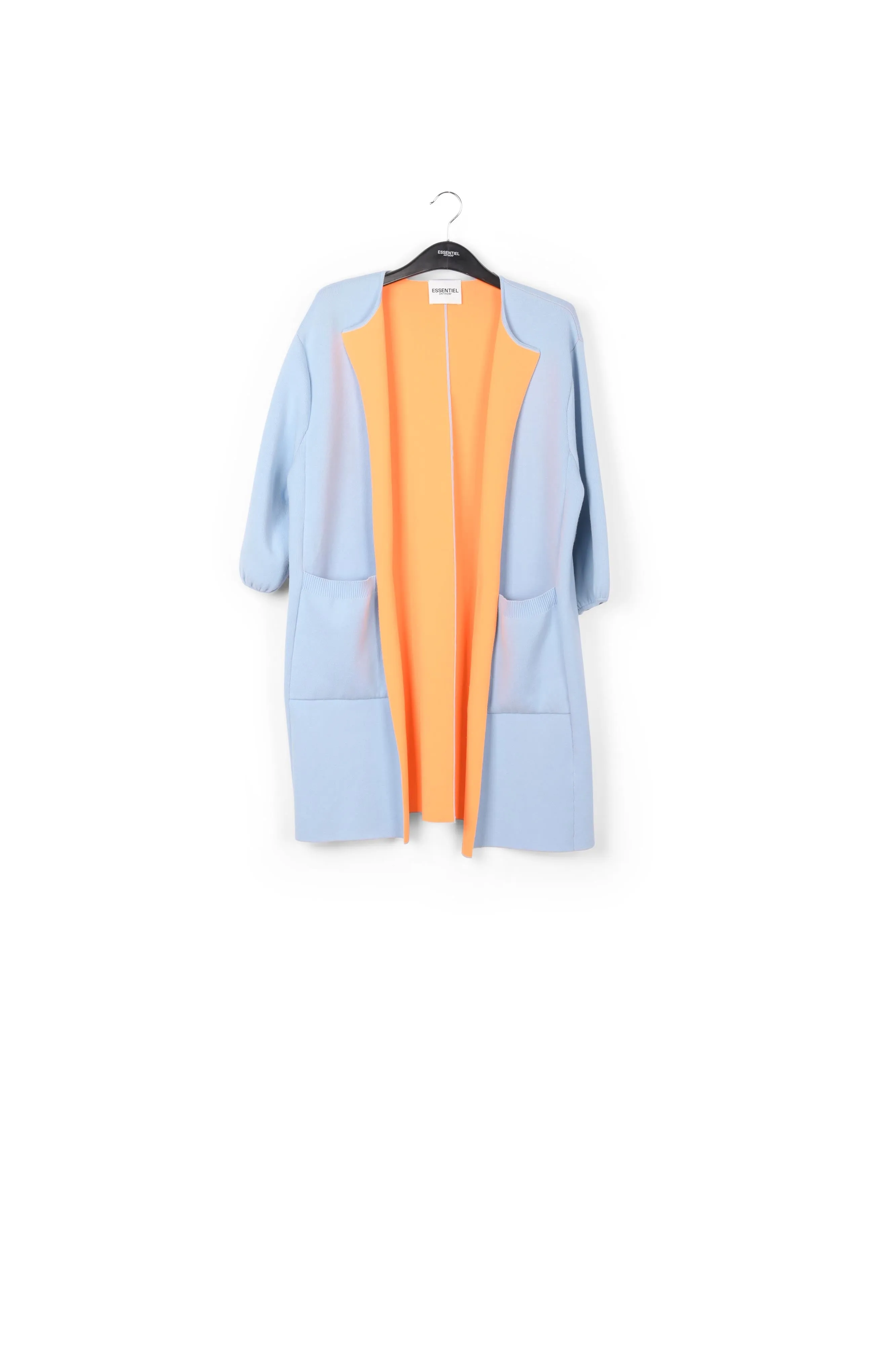 Light blue oversized knit coat