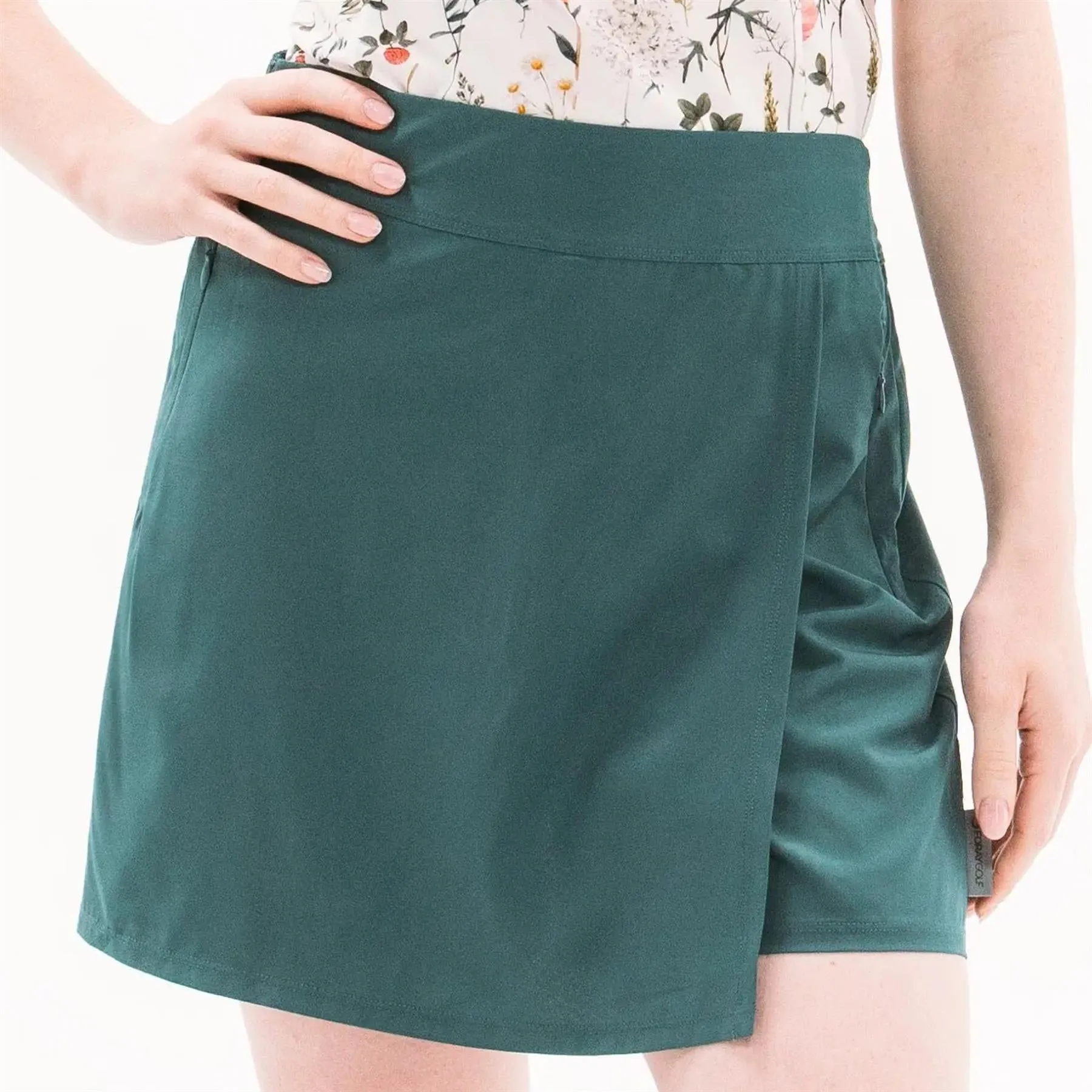 Lightweight Wrap Skort Green