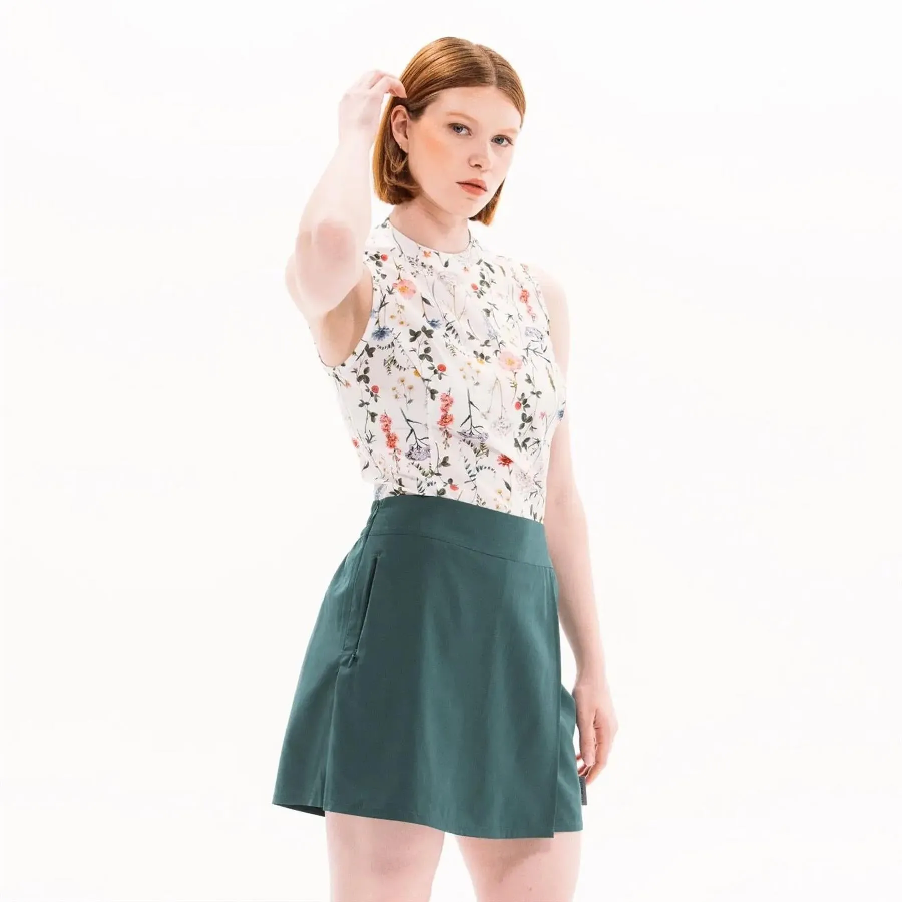 Lightweight Wrap Skort Green
