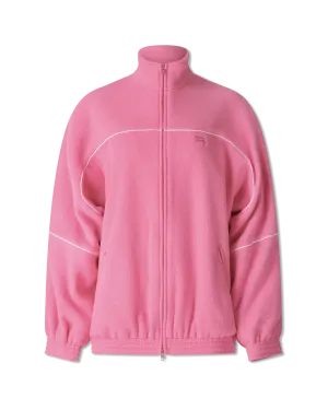 Logo Embroidered Fleece Track Jacket