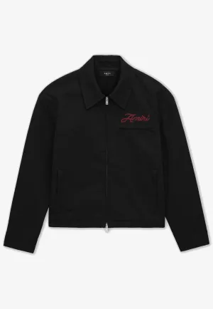 Logo Embroidered Zip-Up Jacket
