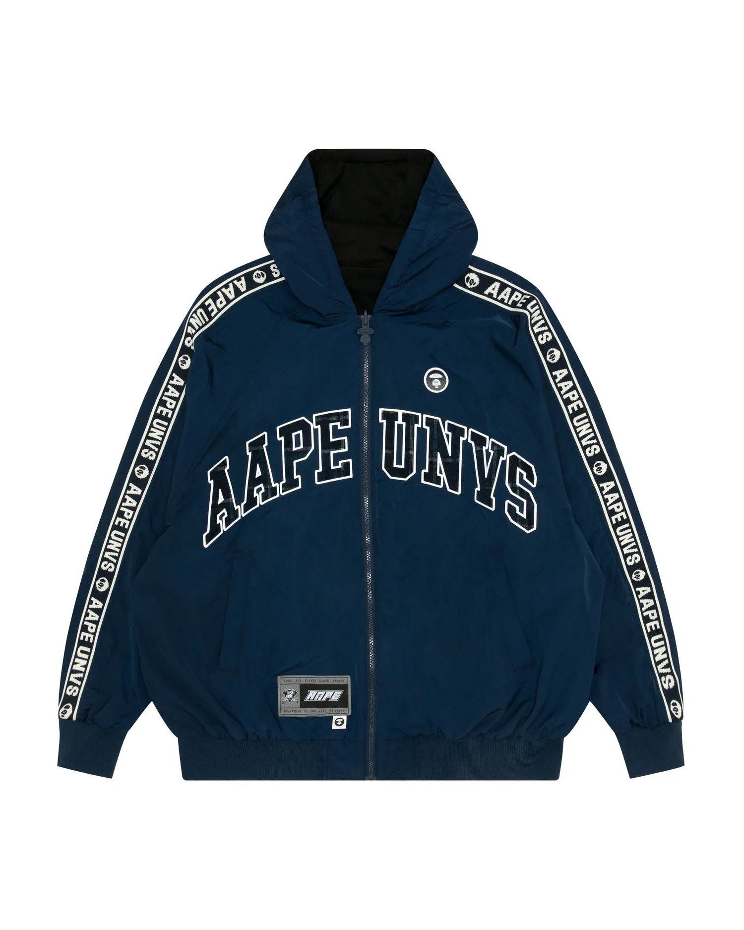 Logo zip-up hooded jacket