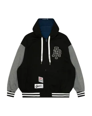 Logo zip-up hooded jacket