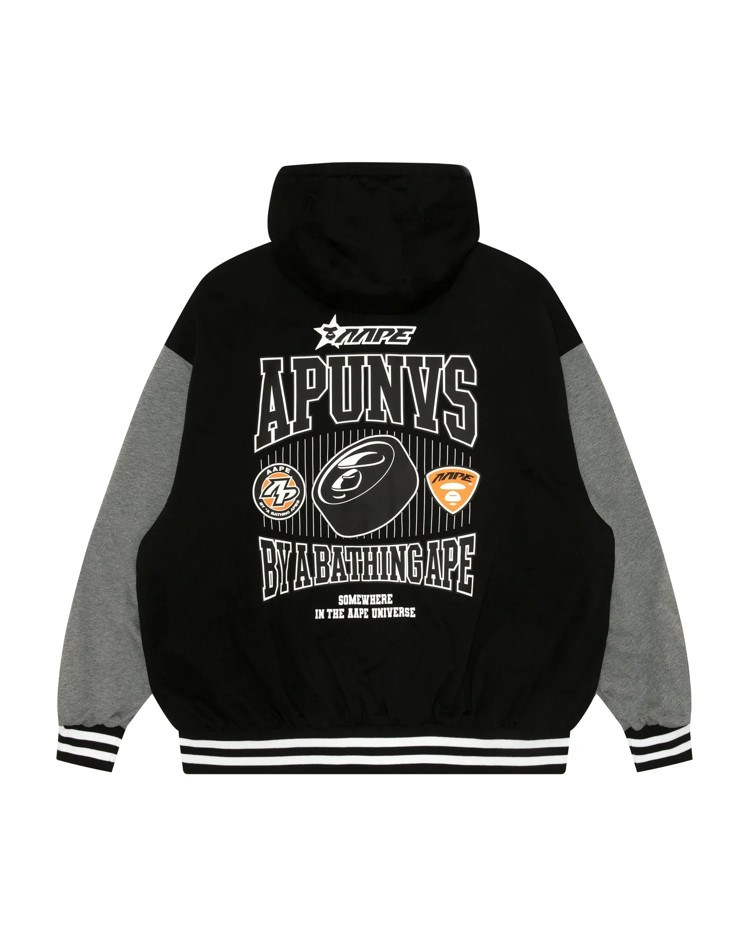 Logo zip-up hooded jacket