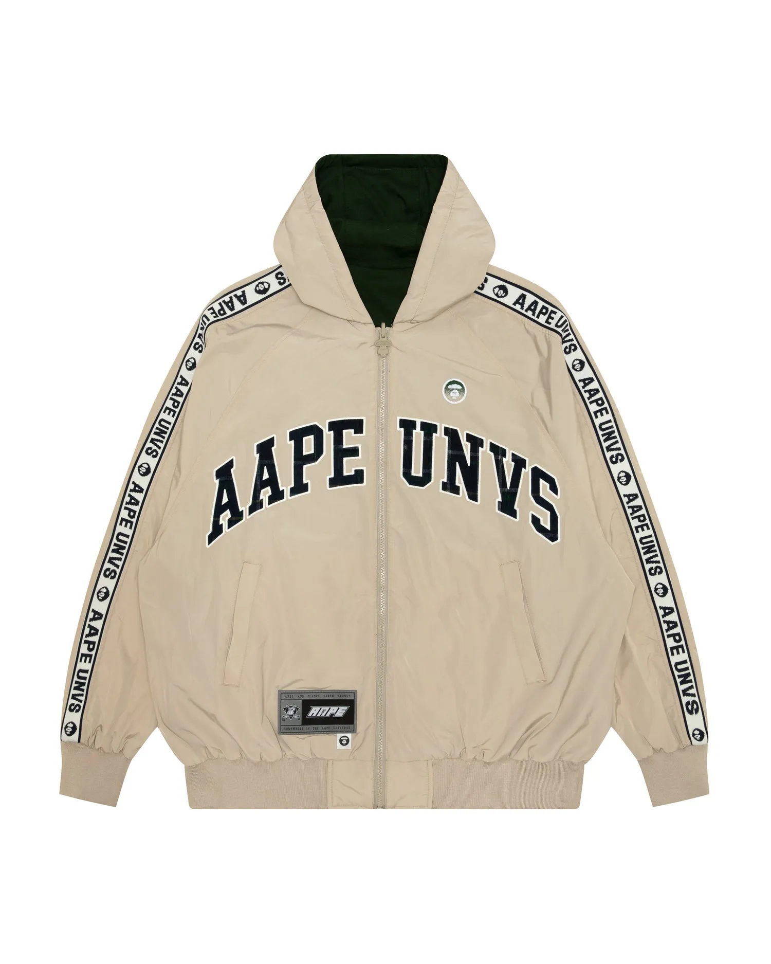 Logo zip-up hooded jacket
