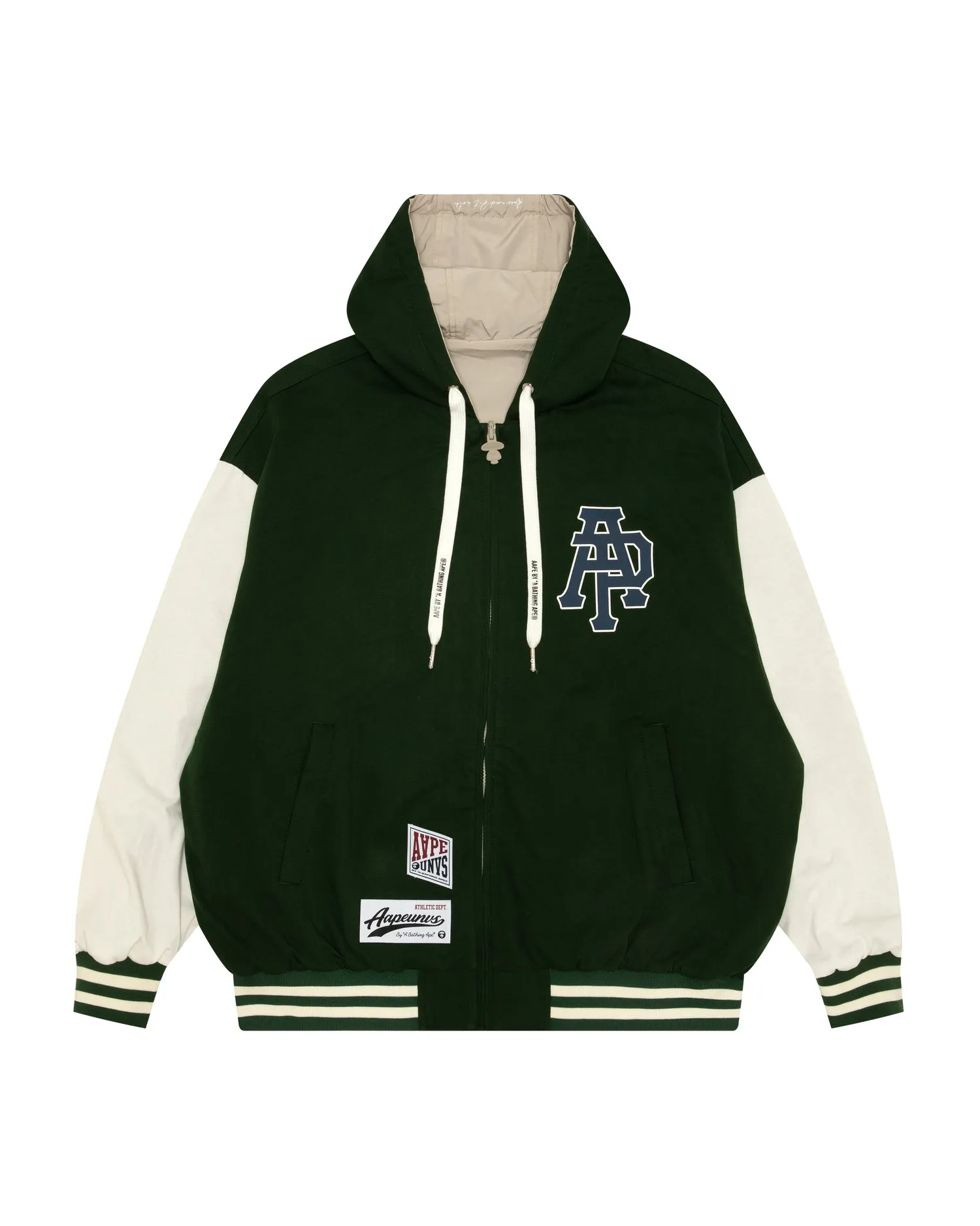 Logo zip-up hooded jacket