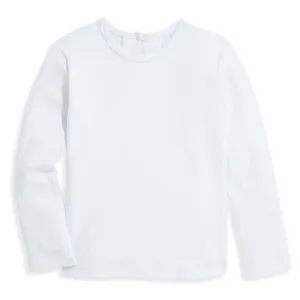 Long Sleeve Girl's Pima Everyday Tee -- White