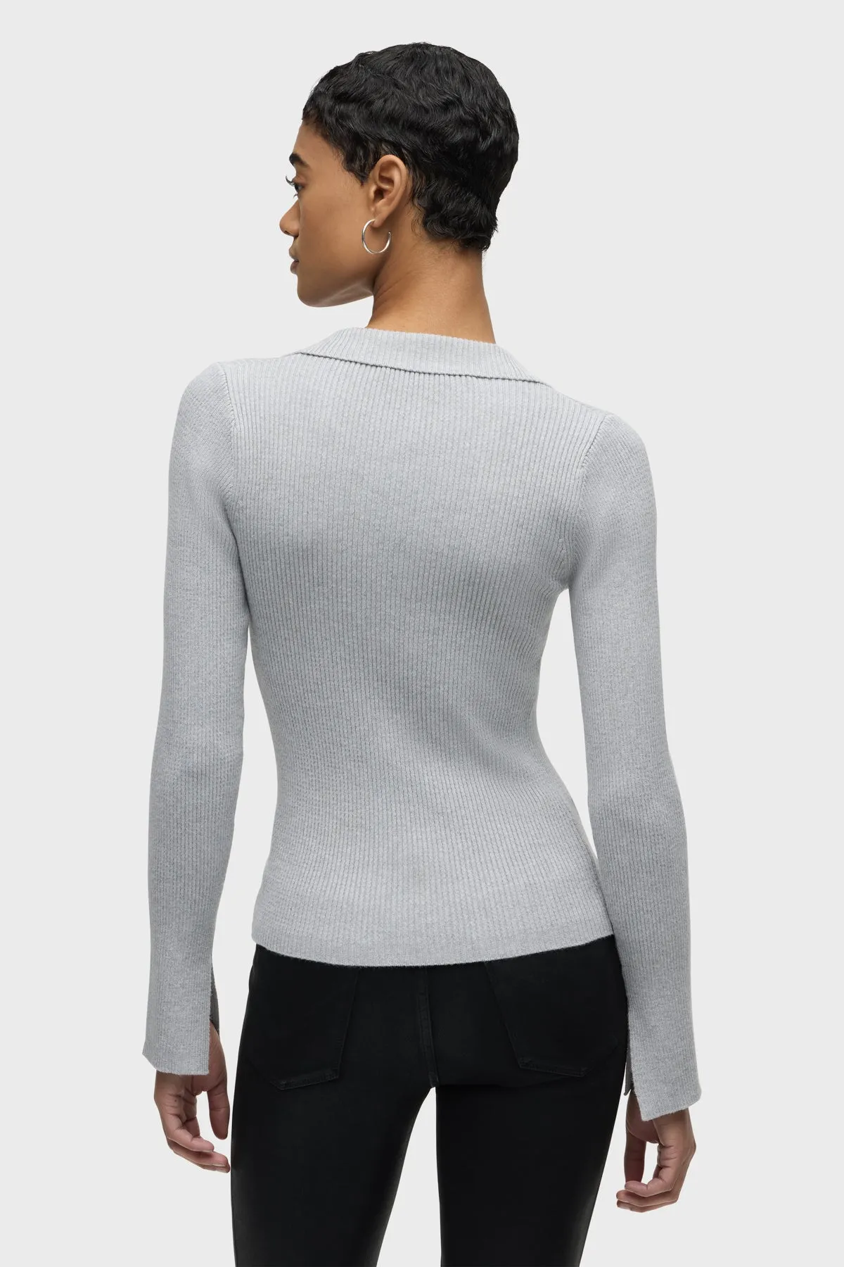 Long Sleeve V-Neck Popover