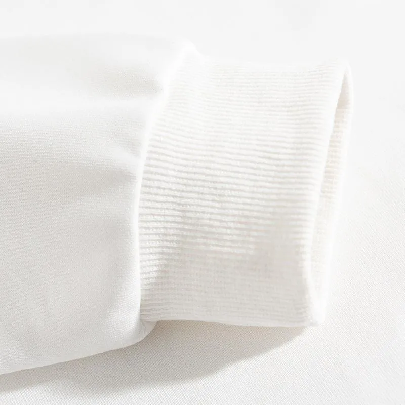 Lovely Christmas O-Neck White Sweater D