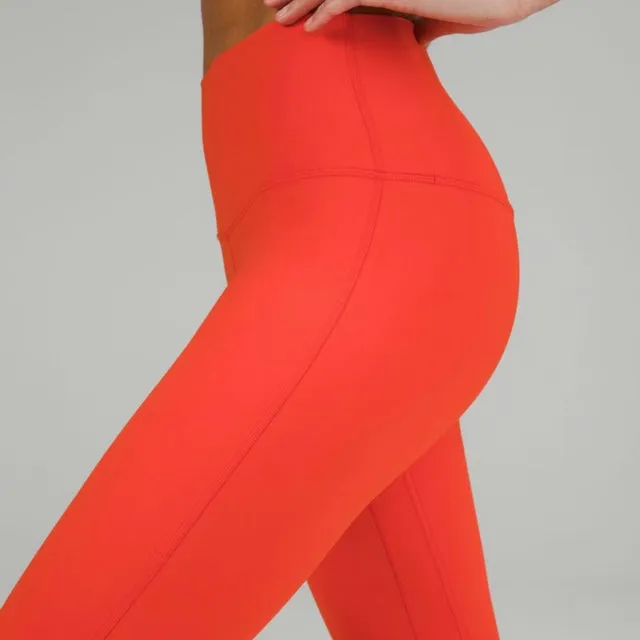 Lululemon Orange Align High-Rise Crop Pants