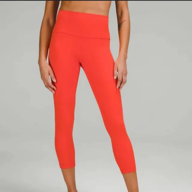 Lululemon Orange Align High-Rise Crop Pants
