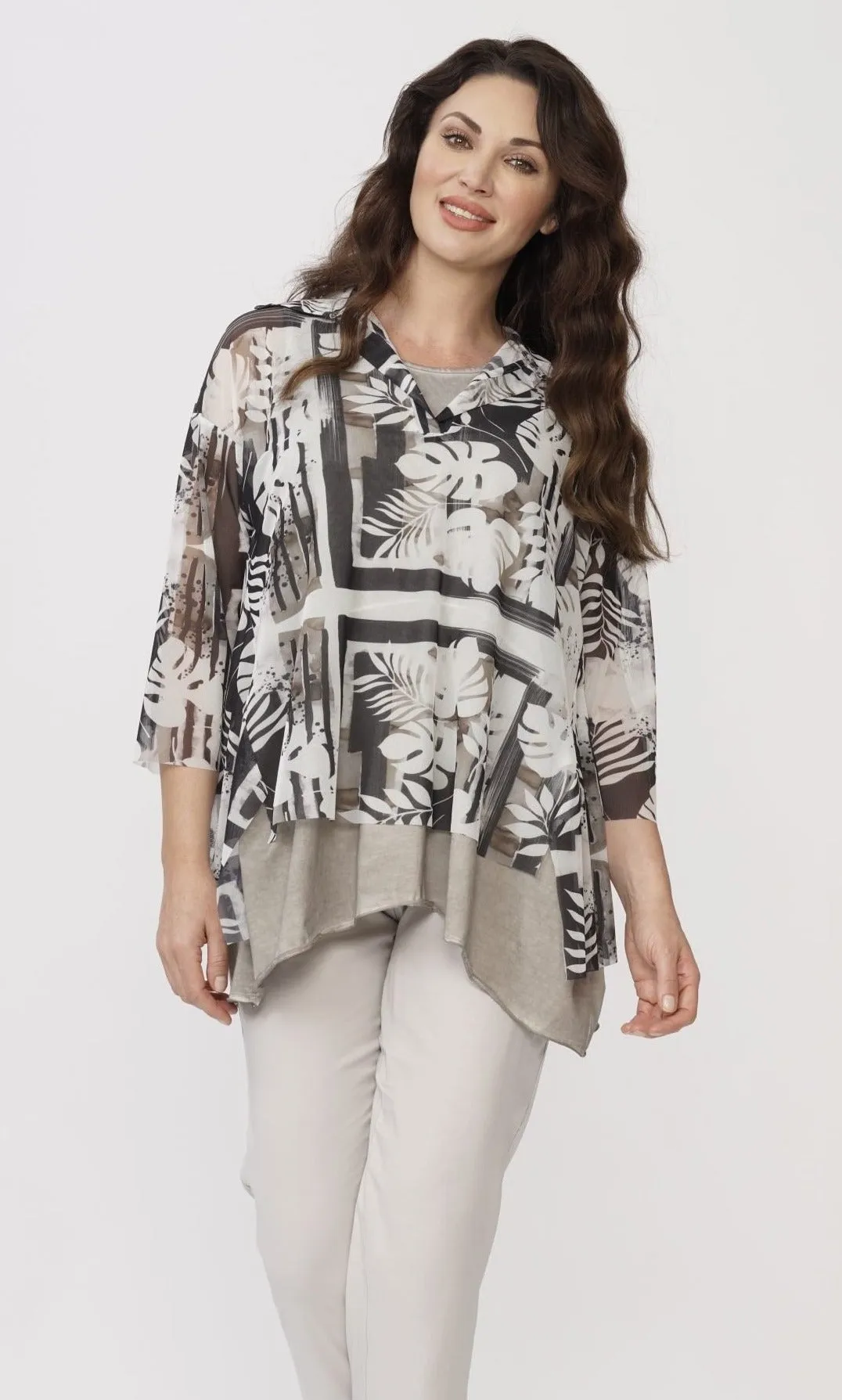 Luukaa Leaf Print Top