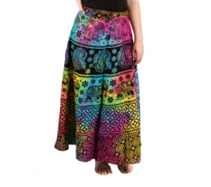 Magic Touch - Cotton Wrap Tie Dye Skirt 34"
