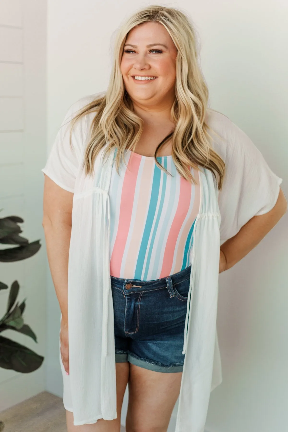 Make Every Moment Count Tie Cover Up- Ivory