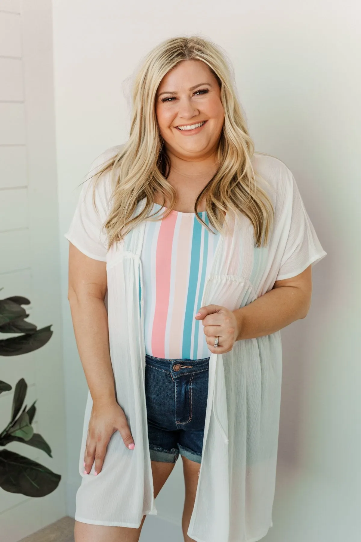 Make Every Moment Count Tie Cover Up- Ivory