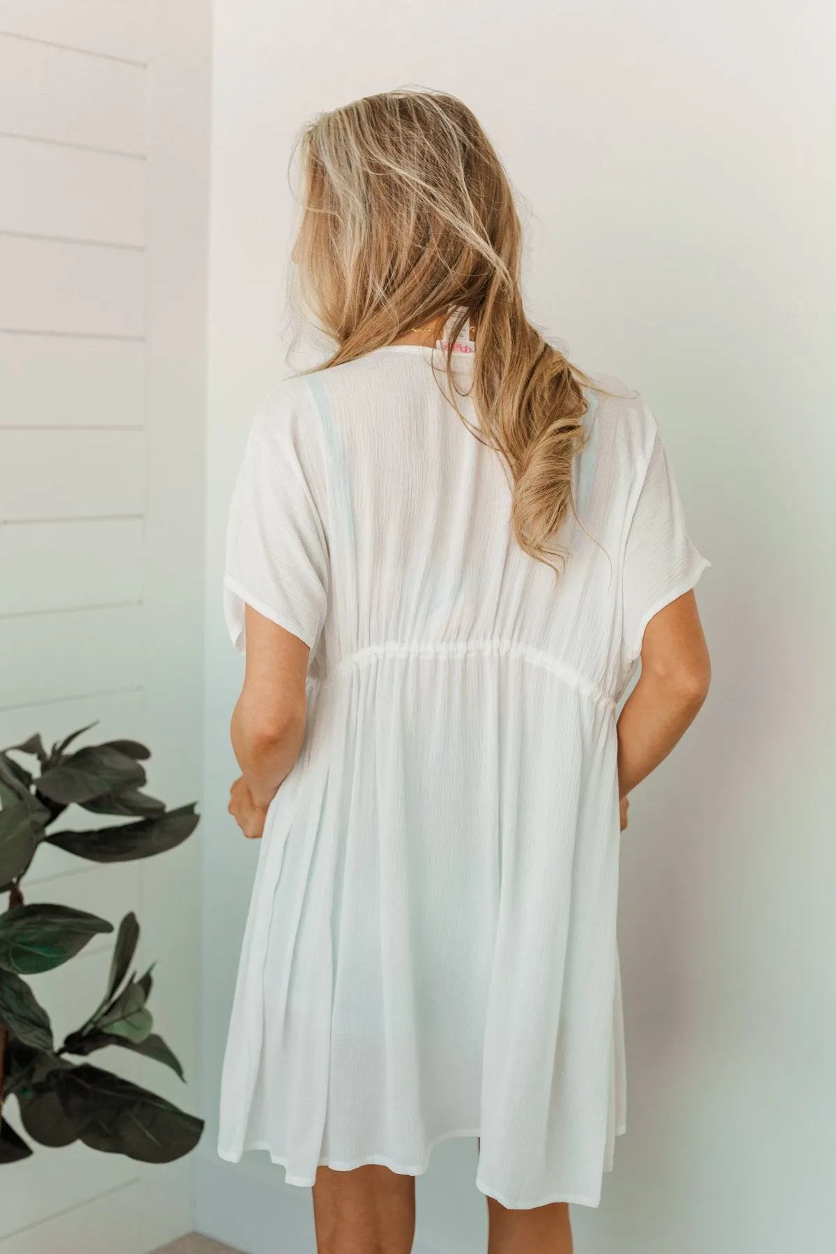 Make Every Moment Count Tie Cover Up- Ivory