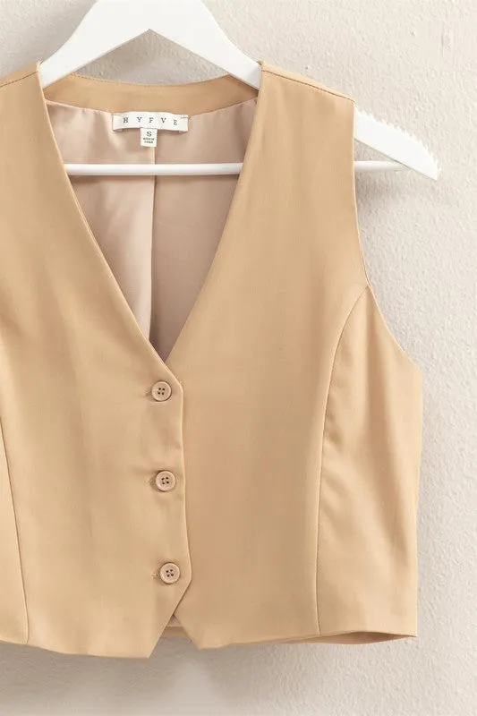 Masie V-neck Sleeveless Vest