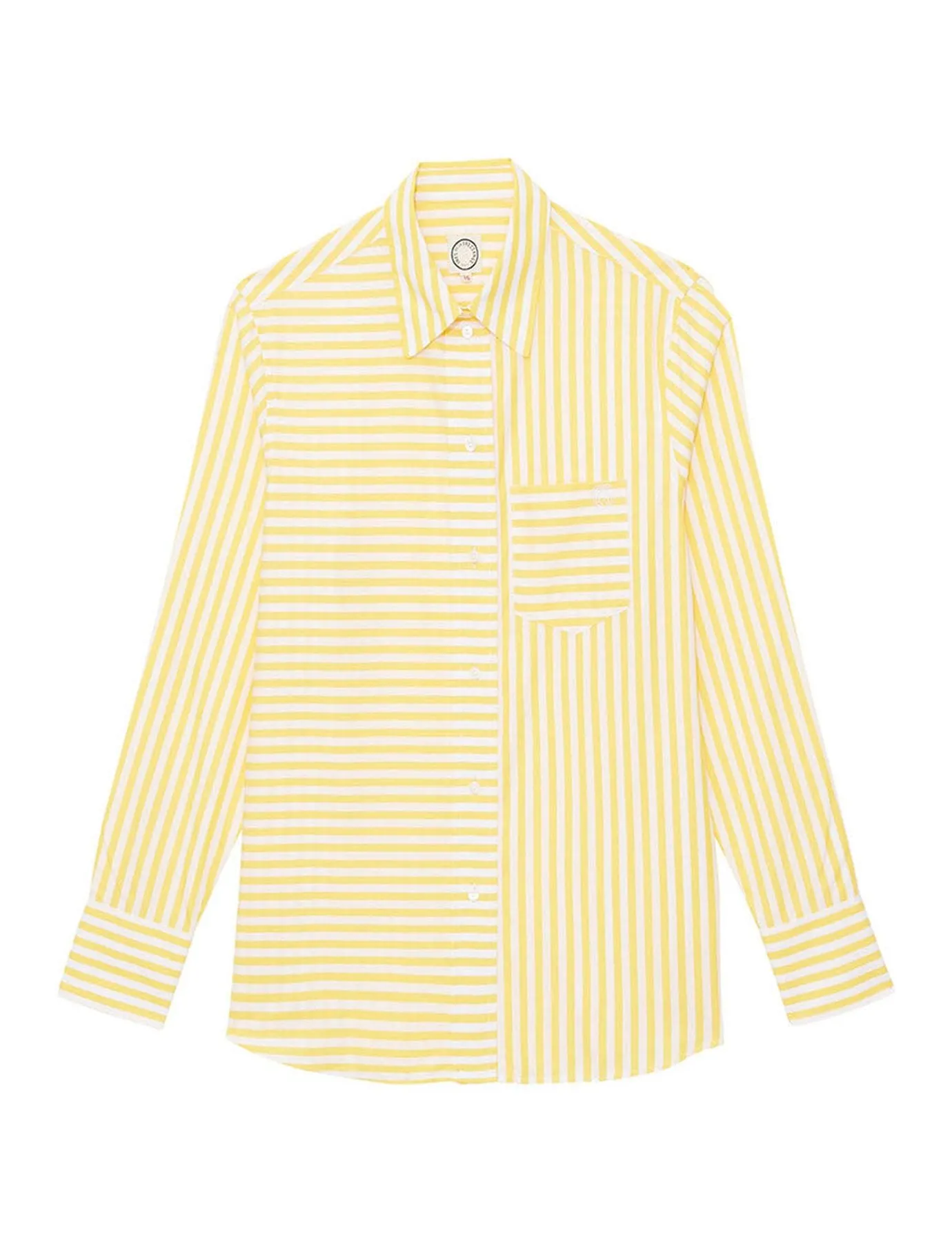 Maureen yellow striped shirt