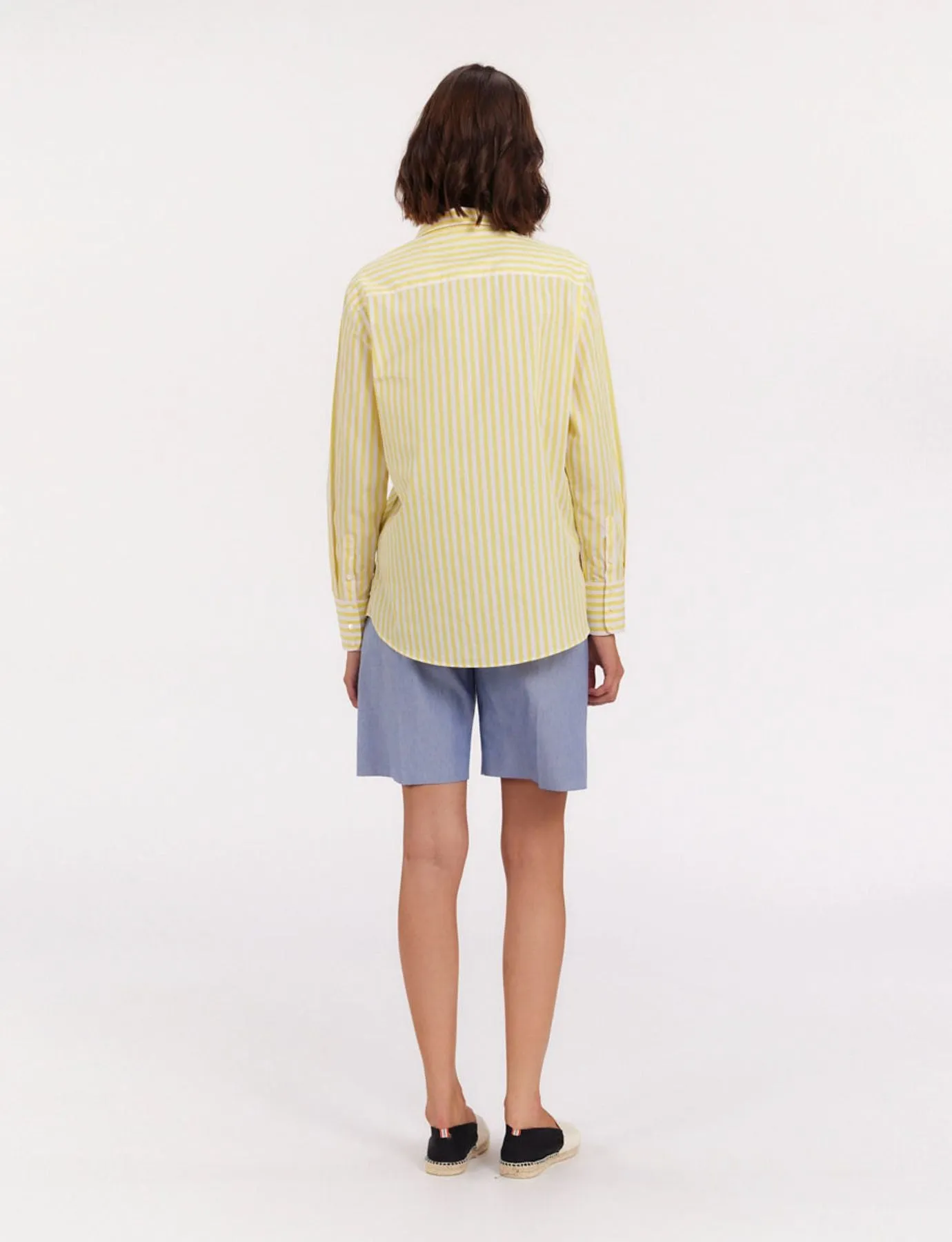 Maureen yellow striped shirt