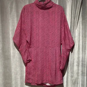 MCQ McQueen Pink and Black long Sleeve Turtle Neck Dress