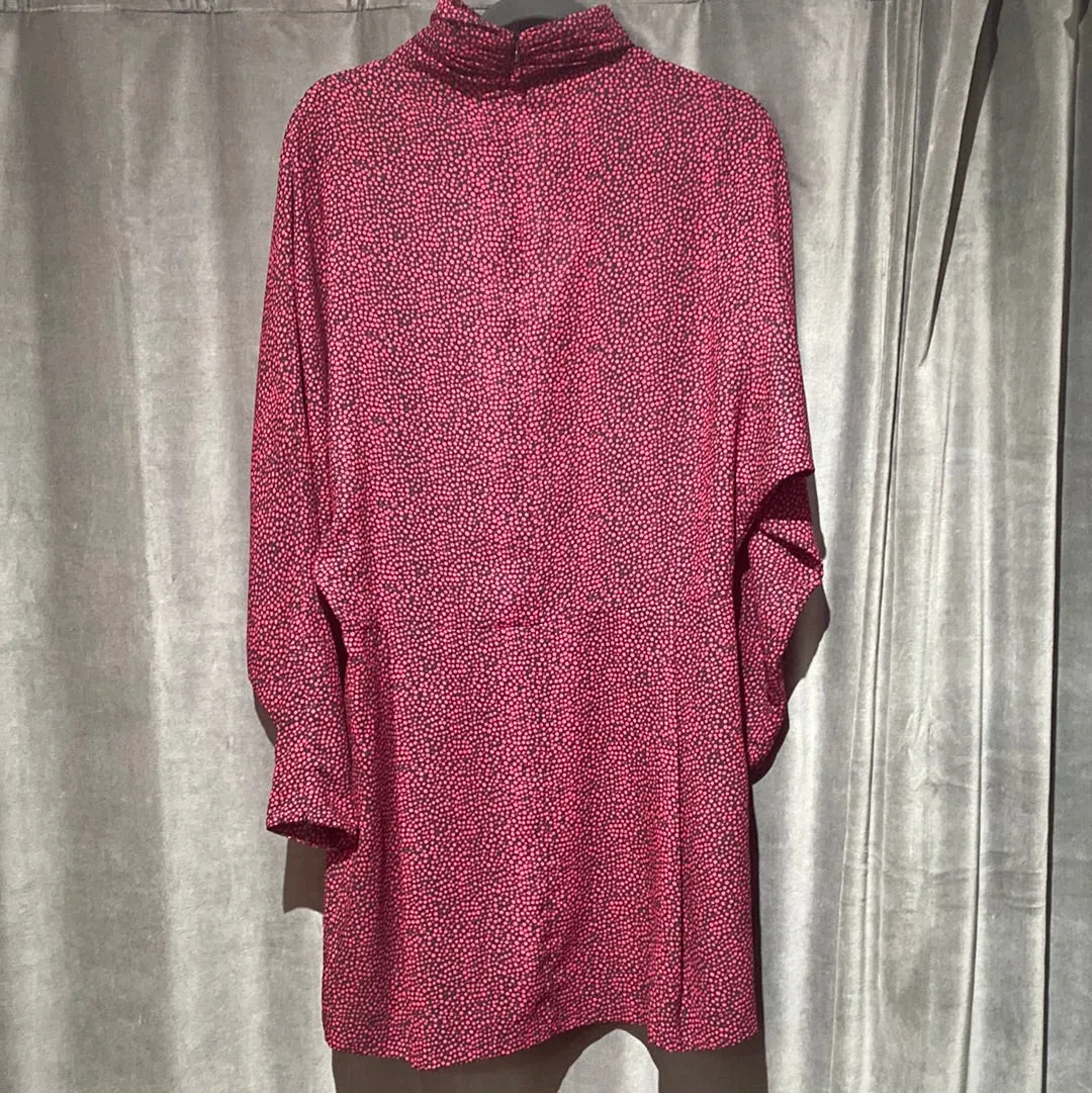 MCQ McQueen Pink and Black long Sleeve Turtle Neck Dress