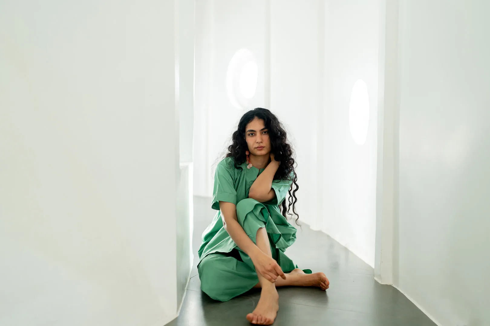 Meadows green Tunic with Pants