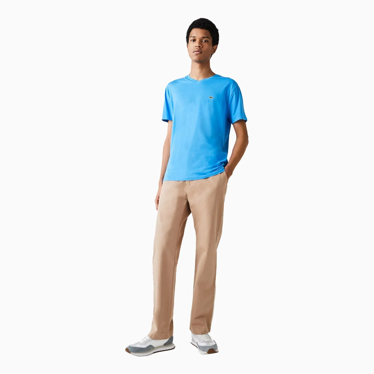Men's Pima Cotton V-Neck Jersey T Shirt
