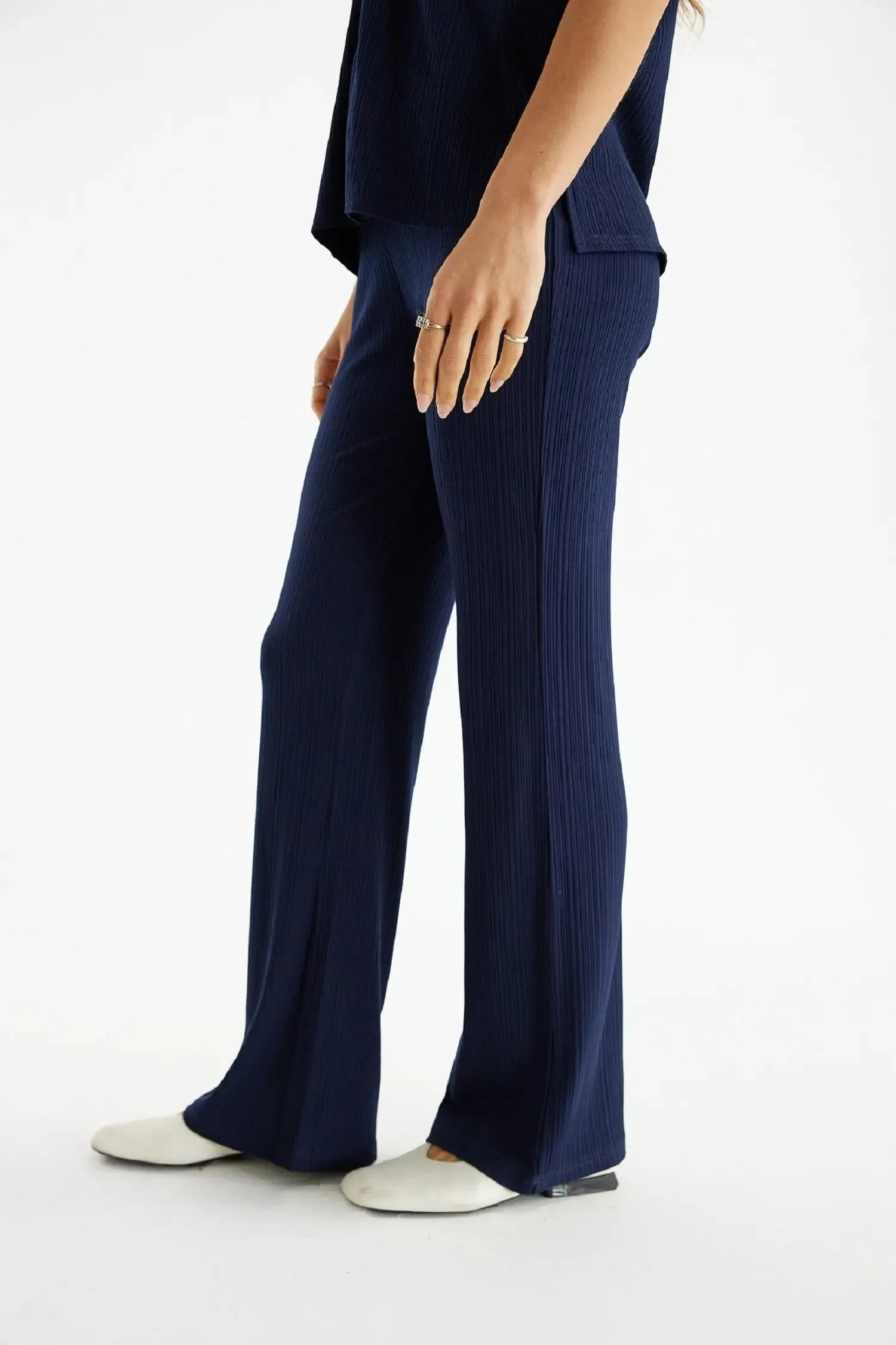 Mod Ref Gwyn Pants – High-Rise, Ribbed Knit & Effortlessly Stylish
