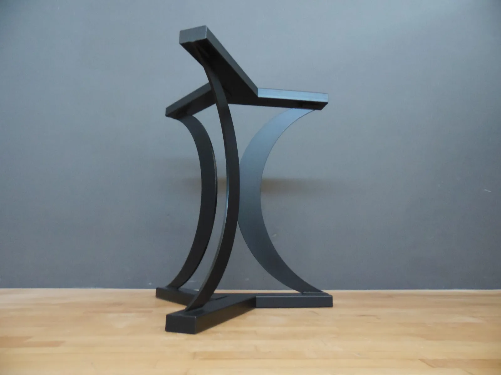 Modern Metal Round Table Base , 28" TURAN Steel Table Pedestal - Height 26" - 30”