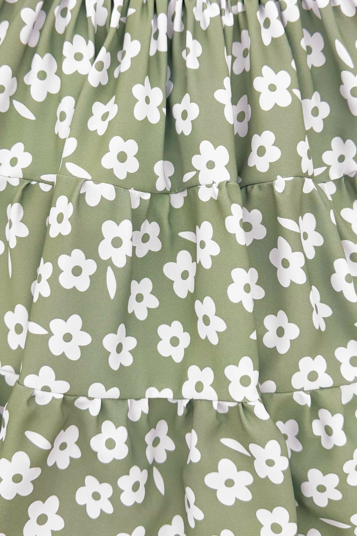 Mom & Me - Green & White Flower Dress