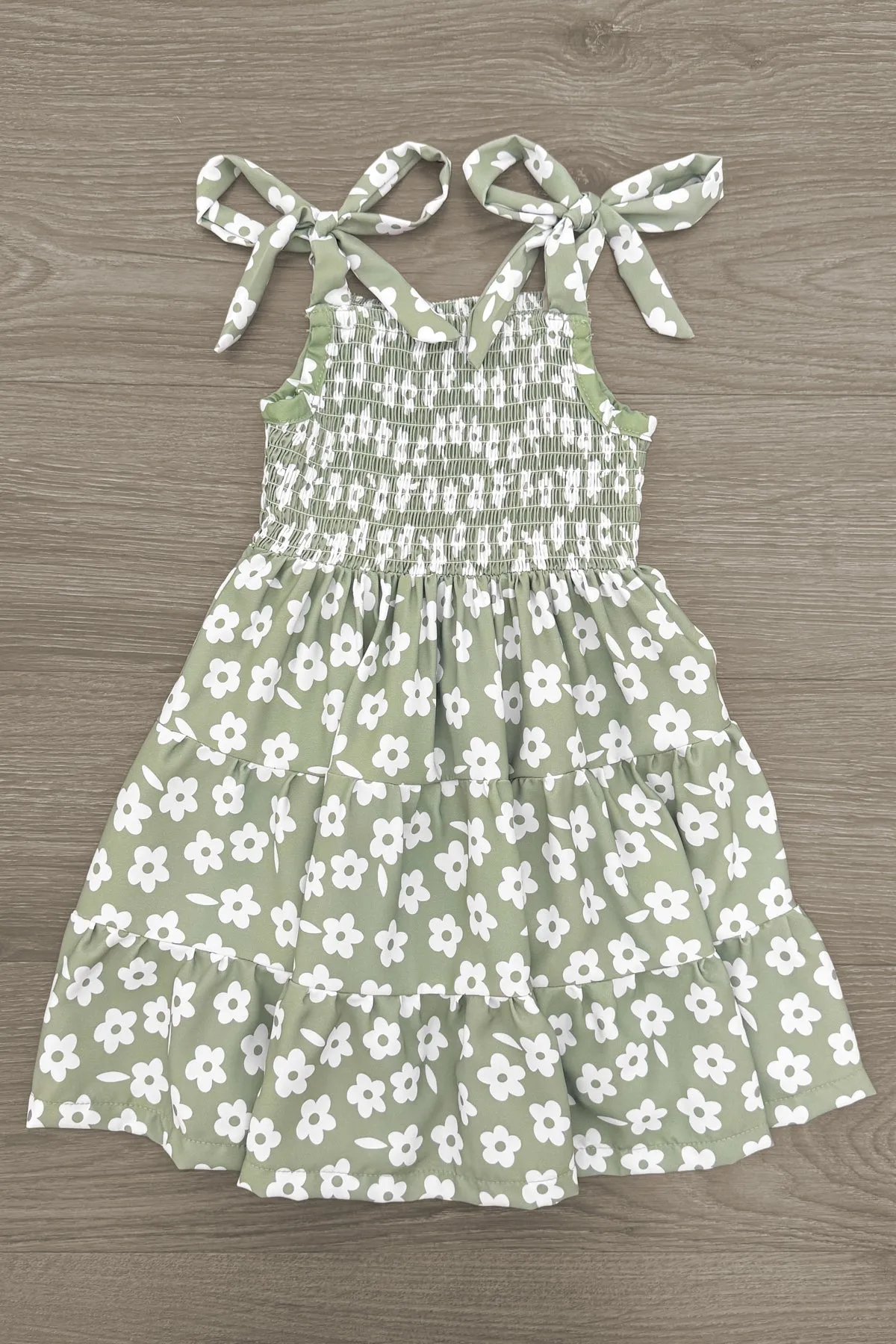 Mom & Me - Green & White Flower Dress