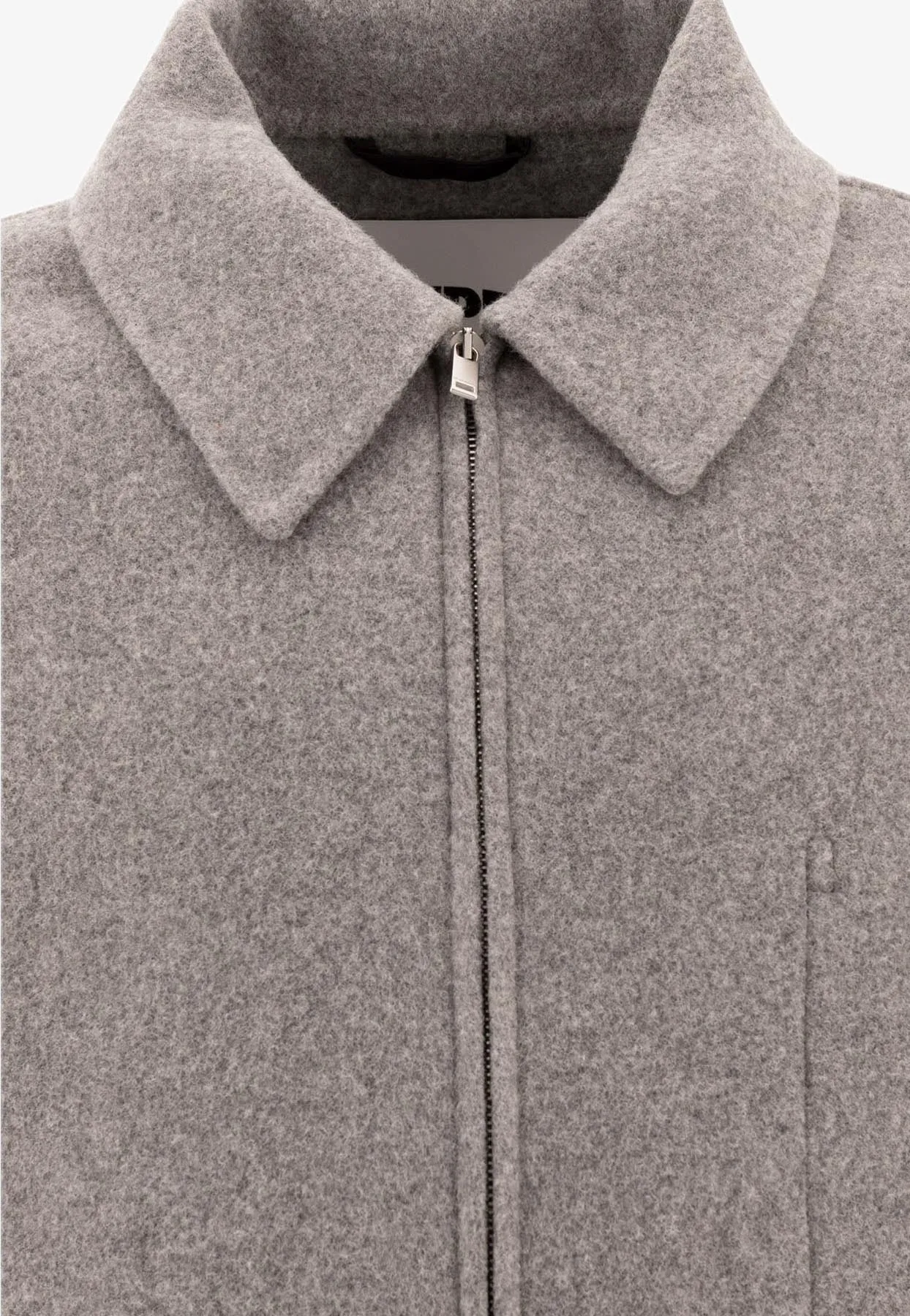 Monogram Zip-Up Wool Jacket